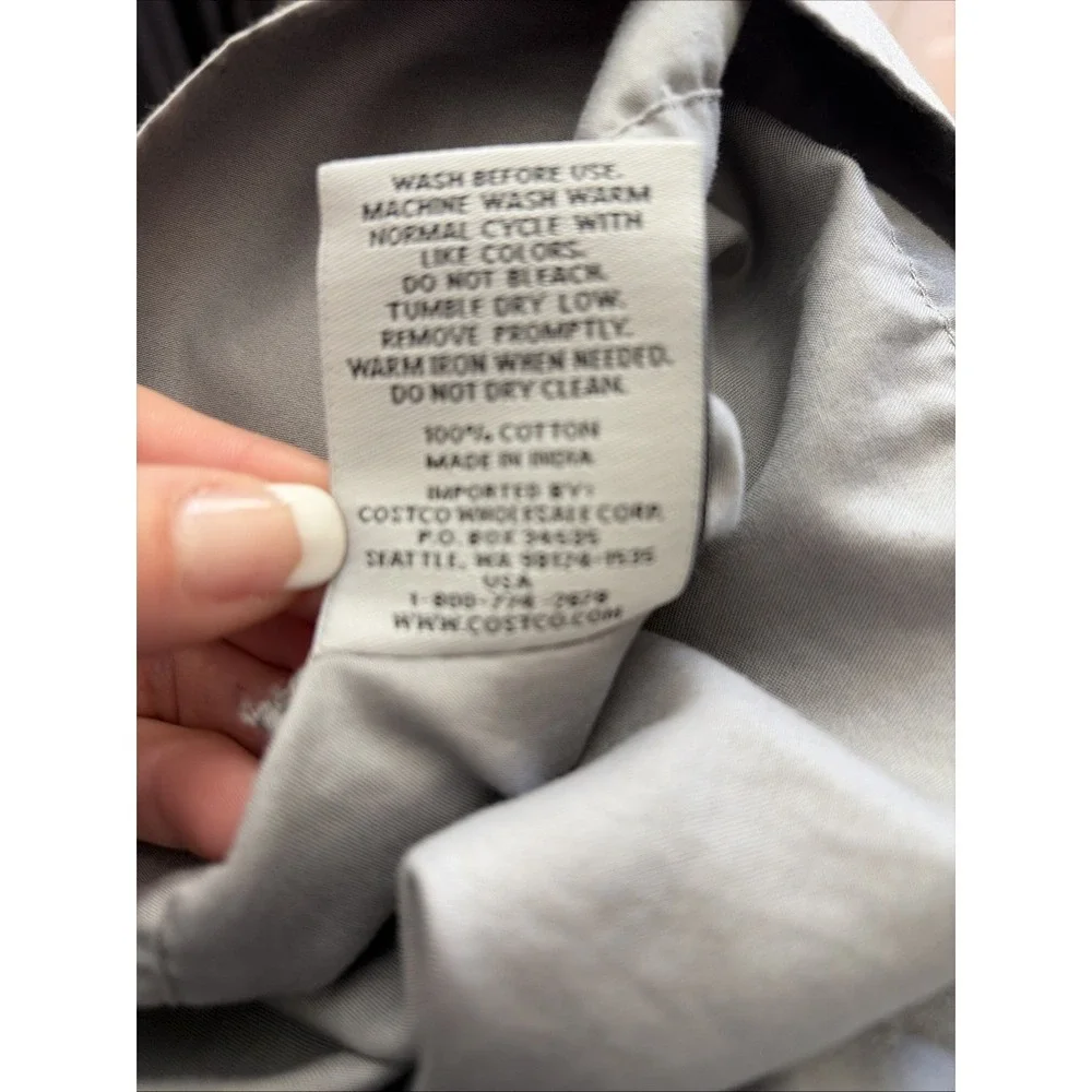Hotel Signature Sateen 400 TC Gray Pillowcases Queen 100% Egyptian Cotton
